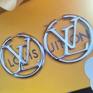 Louis Vuitton Silver Hoop Earrings